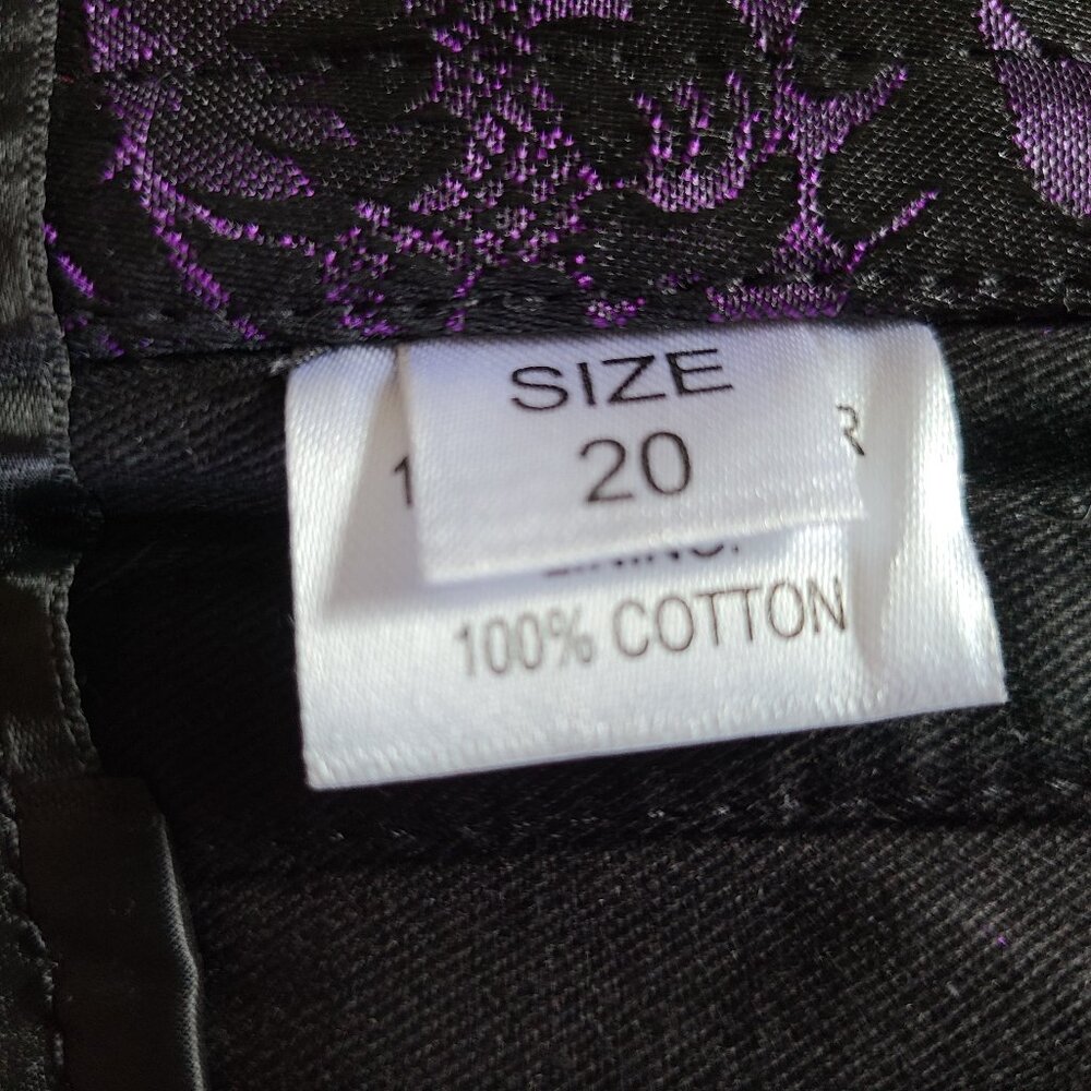 Orchard Corset Purple & Black Brochade Overbust Corset - Picture 5 of 5